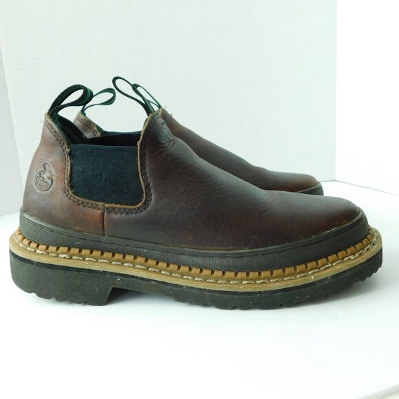 Georgia Giant Romeo Brown Leather Work Boots Shoes Pull-On Womens 8, GR362 EUC - Picture 14 of 14